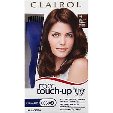 Clairol&reg; Nice &#39;N Easy Root Touch-Up Permanent Hair Color in 4G Dark Golden Brown. View a larger version of this product image.