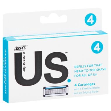 BIC&reg; Us. 4-Count 5-Blade Razor Refill Cartridges. View a larger version of this product image.
