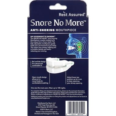 Rest Assured&reg; Snore No More&trade; Anti-Snoring Mouthpiece. View a larger version of this product image.