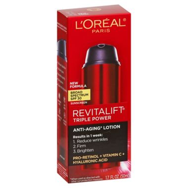 L'Oreal&reg; Paris 1.7 fl. oz. Revitalift&reg; Triple Power Anti-Aging Lotion SPF 30. View a larger version of this product image.