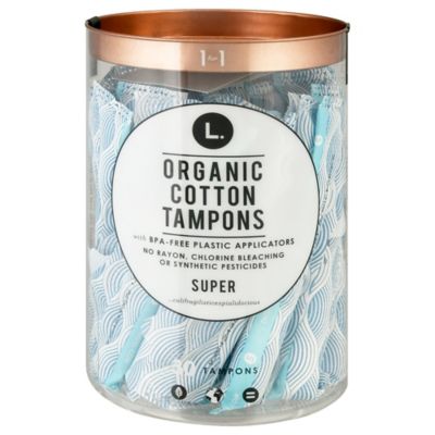 L. 30-Count Organic Cotton Super Absorbency Tampons