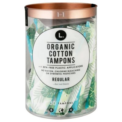 L. 30-Count Organic Cotton Regular Absorbency Tampons