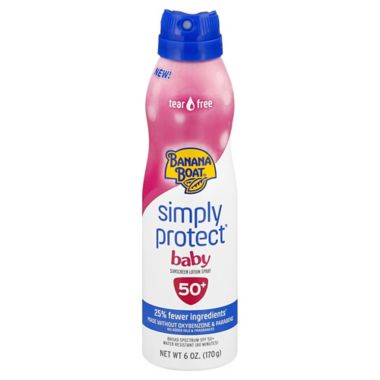 Banana Boat&reg; 6 fl. oz. Simply Protect Baby Sunscreen Spray SPF 50. View a larger version of this product image.