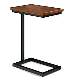 Simpli Home™ Rafferty C-Shape Side Table in Dark Cognac Brown