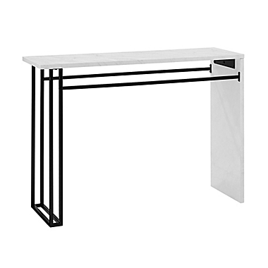 Modern Waterfall Console Table, 42 Inch Console Table With Drawers
