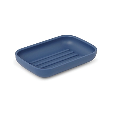 Simply Essential&trade; Solid Soap Dish in Navy. View a larger version of this product image.