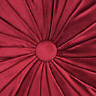Alternate image 3 for Lush Decor Pleated Velvet Round Throw Pillow in Red