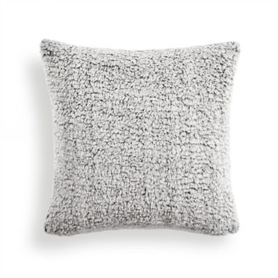Lush Decor Cozy Soft Sherpa Reversible Pillow Cover in Grey