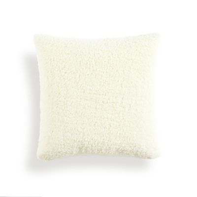 Lush Decor Cozy Soft Sherpa Reversible Pillow Cover in Ivory