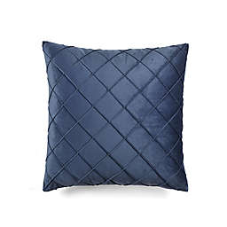 Lush Decor Diamond Pintuck Square Pillow Cover in Navy