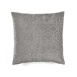Lush Decor Velvet Geo Square Pillow Cover in Dark Grey