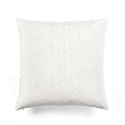Lush Decor Velvet Geo Square Pillow Cover in White