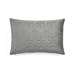Lush Decor Velvet Geo Oblong Pillow Cover in Dark Grey