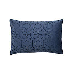Lush Decor Velvet Geo Oblong Pillow Cover in Navy