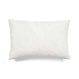 Lush Decor Velvet Geo Oblong Pillow Cover in White