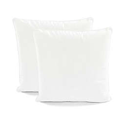 Lush Décor Solid Velvet Square Throw Pillow Covers in White (Set of 2)