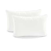 Lush D&eacute;cor Solid Velvet Oblong Throw Pillow Covers in White (Set of 2)
