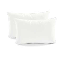 Lush Décor Solid Velvet Oblong Throw Pillow Covers in White (Set of 2)