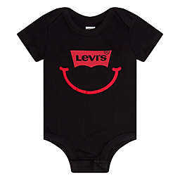 Levi's Smile Face Short Sleeve Bodysuit in Black