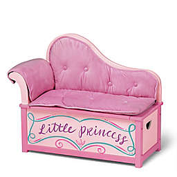Wildkin Kid's Princess Fainting Couch with Storage in Pink