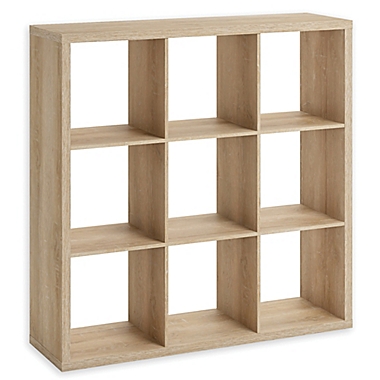 Squared Away&trade; 9-Cube Organizer in Oak. View a larger version of this product image.