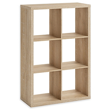 Squared Away&trade; 6-Cube Organizer in Oak. View a larger version of this product image.