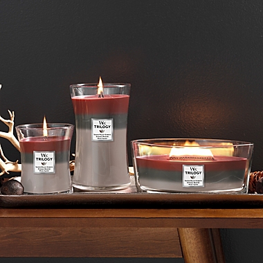 WoodWick&reg; Autumn Embers Ellipse Trilogy Candle. View a larger version of this product image.