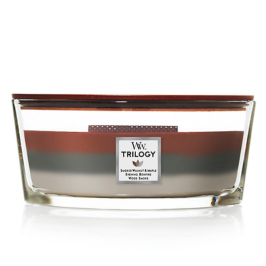 Alternate image 1 for WoodWick® Autumn Embers Ellipse Trilogy Candle