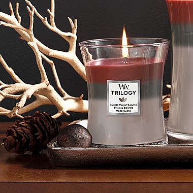 WoodWick&reg; Autumn Embers Medium Hourglass Jar Candle. View a larger version of this product image.