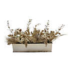 Alternate image 0 for Bee &amp; Willow&trade; Modern Floral Christmas Centerpiece with Metal Basket in Gold