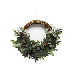 Bee & Willow™ 26-Inch Pinecone Half Wreath in Green