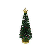 H for Happy&trade; 19-Inch Large Felt Tabletop Christmas Tree with Pom Poms in Green