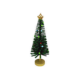 H for Happy™ 16-Inch Small Felt Tabletop Christmas Tree with Pom Poms in Green