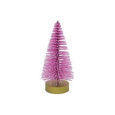 Christmas Decor, Bottle Brush Decor Purple Tree