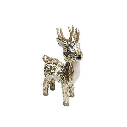Alternate image 1 for Bee & Willow™ Modern Critter Reindeer Figurine in Gold