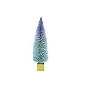H for Happy&trade; Ombre 12-Inch Bottle Brush Tree Christmas Decoration in Blue