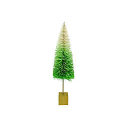 H for Happy™ Ombre 9-Inch Bottle Brush Tree Christmas Decoration in Green