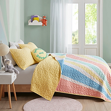 Urban Habitat&reg; Kids Rory 4-Piece Reversible Full/Queen Coverlet Set in Yellow. View a larger version of this product image.