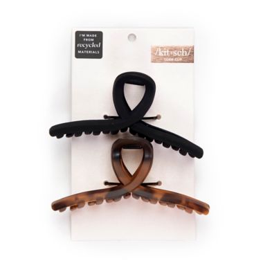 KITSCH 2-Piece Large Loop Claw Hair Clips. View a larger version of this product image.
