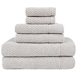 Everplush® Zen Ribbed 6-Piece Bath Towel Set in Sand
