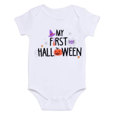 Baby Starters&reg; &quot;My First Halloween&quot; Short Sleeve Bodysuit in White