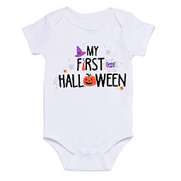 Baby Starters® "My First Halloween" Short Sleeve Bodysuit in White
