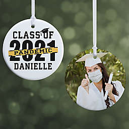 2.85-Inch Pandemic Grad 2021 Double Sided Glossy Christmas Ornament