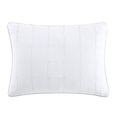 Tommy Bahama&reg; Hexagon King Quilt Set in White. View a larger version of this product image.