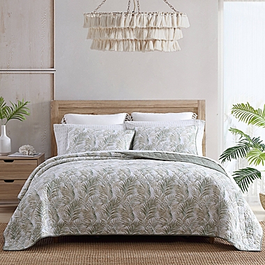 Tommy Bahama&reg; Maui Palm Quilt Set in Sage Green. View a larger version of this product image.