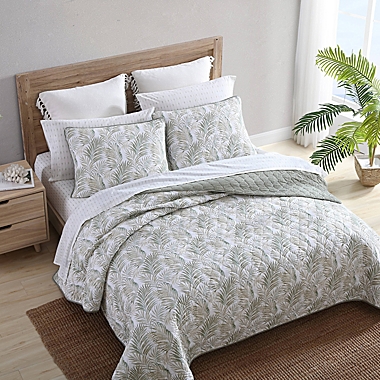 Tommy Bahama&reg; Maui Palm Full/Queen Quilt Set in Sage Green. View a larger version of this product image.