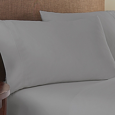 Studio 3B&trade; Solid 825-Thread Count Standard/Queen Pillowcases in Alloy (Set of 2). View a larger version of this product image.