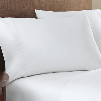 6 white  20''x 32'' bright white pillow case georgia towels supreme brand t180 