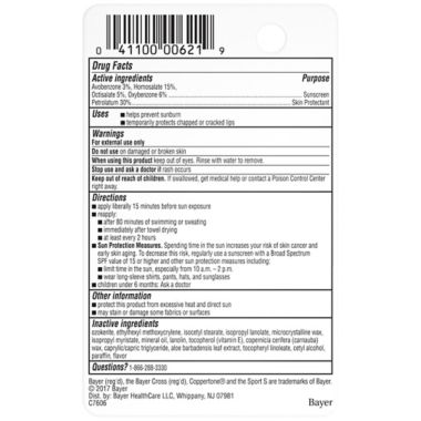 Coppertone&reg; SPORT&reg; .13 oz. Sunscreen LipBalm with SPF 50. View a larger version of this product image.