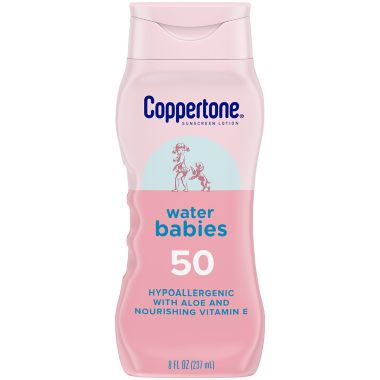 Coppertone&reg; Water Babies&reg; 8 oz. SPF 50 Sunscreen Lotion. View a larger version of this product image.